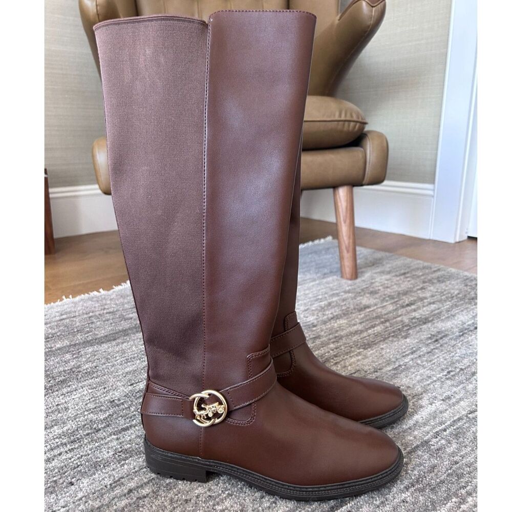 Coach Farrah Tall Leather Riding Boots NWOT 8